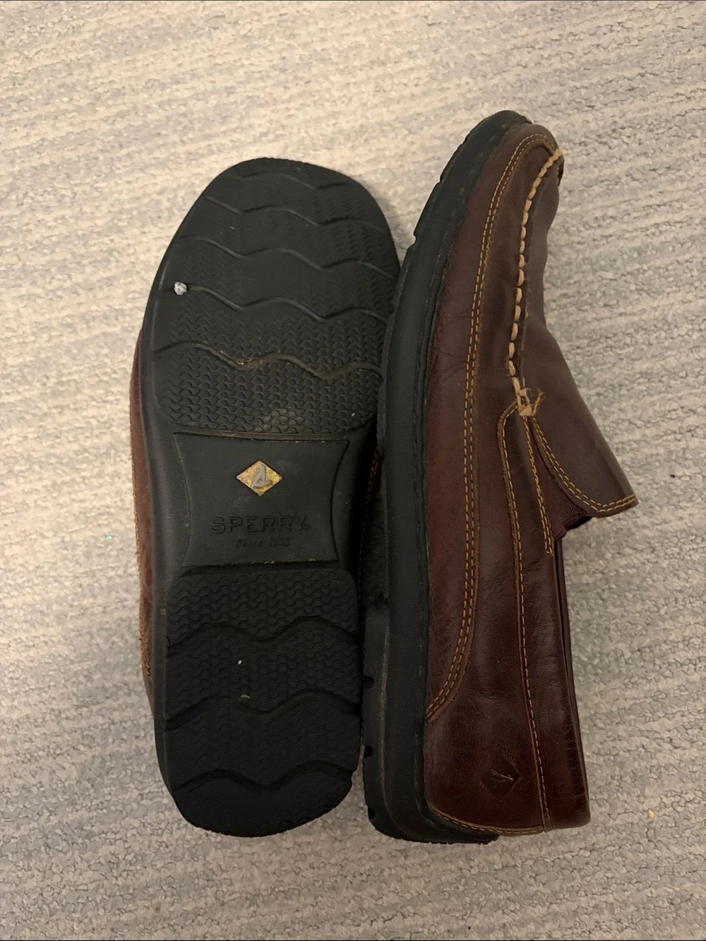 Sperry’s Top Sider Gold Cup Collection Men's Brown Leather Slip-On Loafers